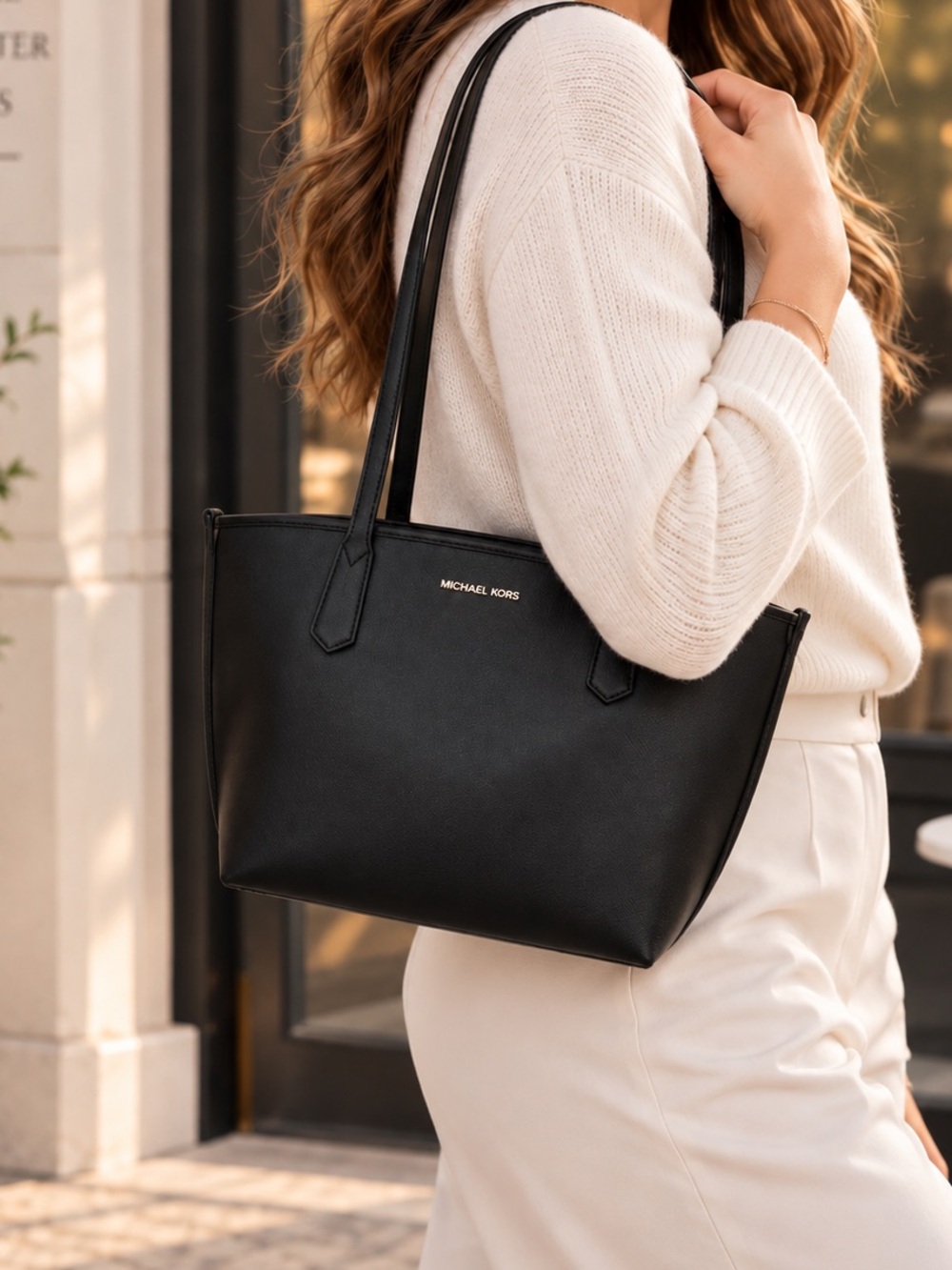 Michael Kors Saffino Leather Tote Bag